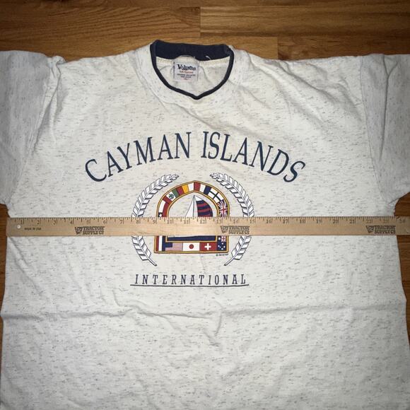 Vintage Single Stitch Cayman Islands International Tee Size XL Sailboat USA - Picture 5 of 10